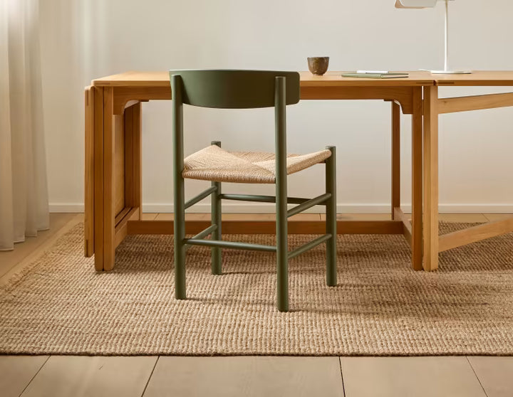 Fredericia Børge Mogensen J39 Folkestolen - Khaki Green Bøg / Naturflet