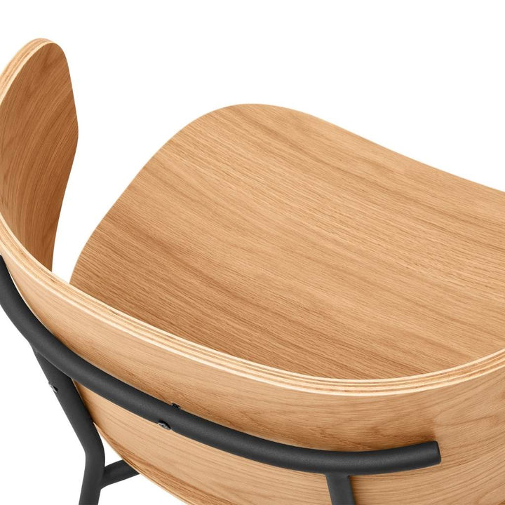 Jordan Spisebordsstol 2-pak - Oak/Black Metal