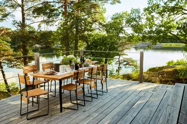 Skargaarden Kerteminde Havebord 200x80cm Teak, Green Frame