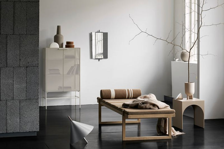 Kristina Dam Studio Minimal Daybed, Eg / Grå/Hvid uld