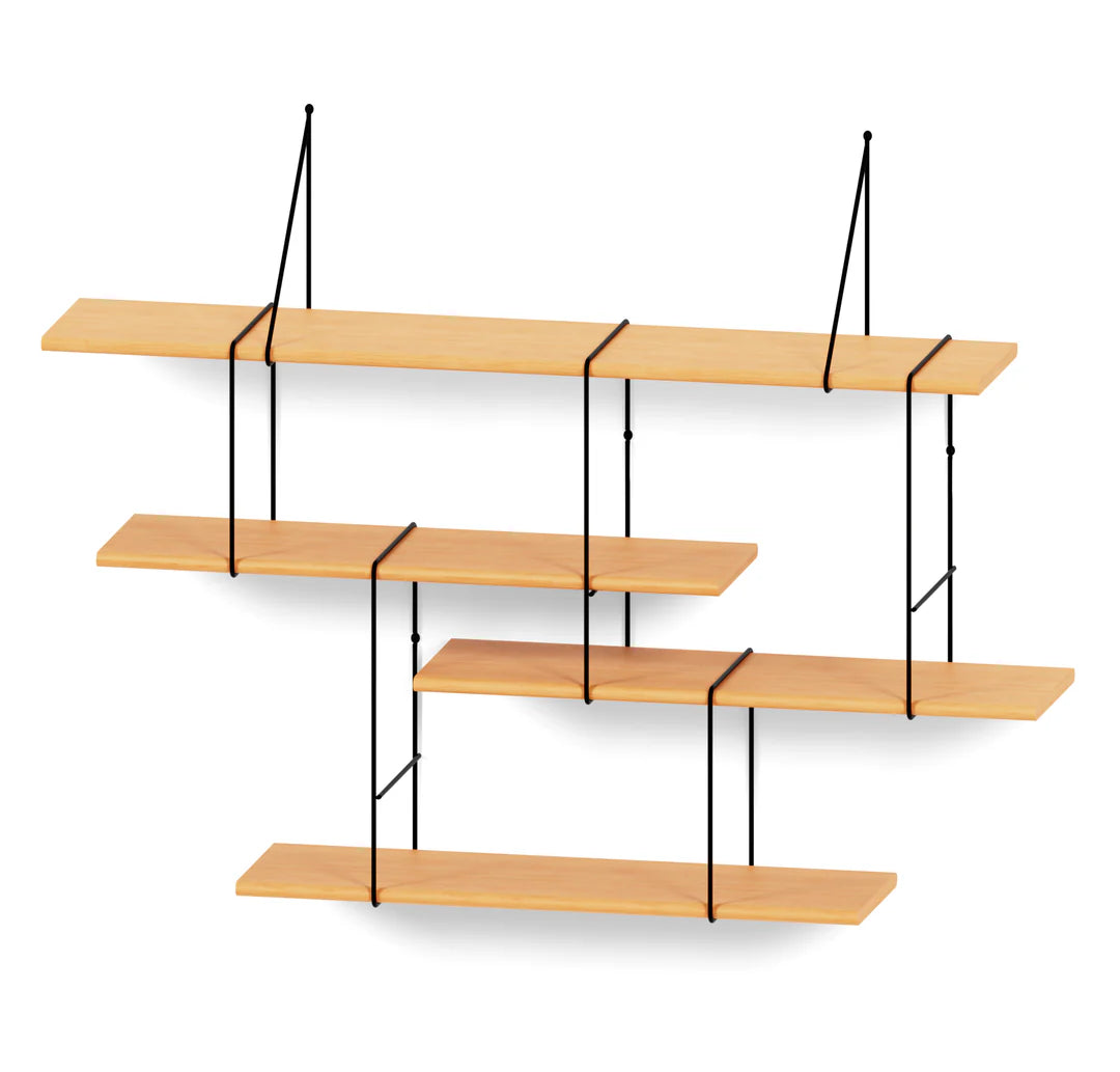 Studio Hausen Link Shelf set 1 Beech / Black