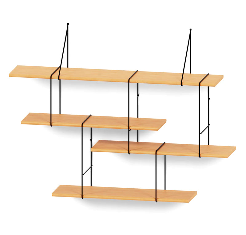 Studio Hausen Link Shelf set 1 Beech / Black