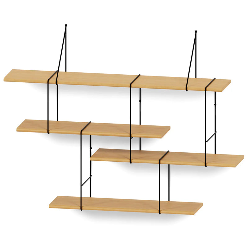 Studio Hausen Link Shelf set 1 Oak / Black