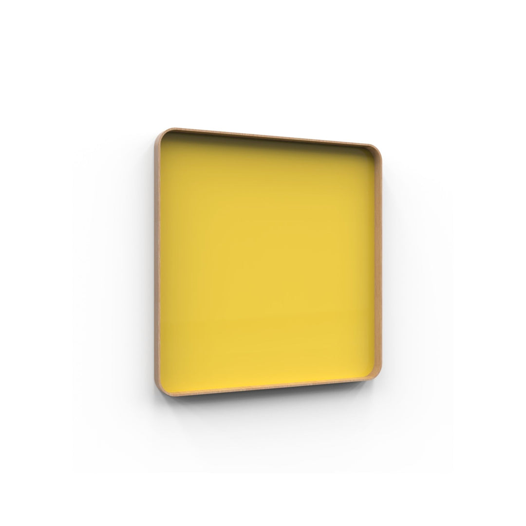 LINTEX Frame Skrivetavle Glas 100x100, Gul/Eg