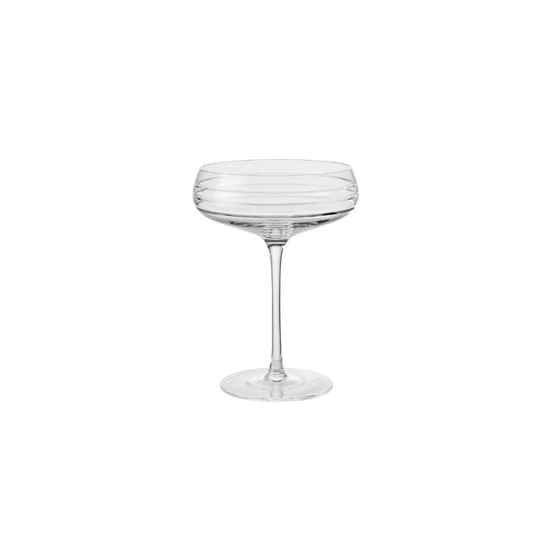 LOUISE ROE Champagne Coupe Triple Cut, Clear