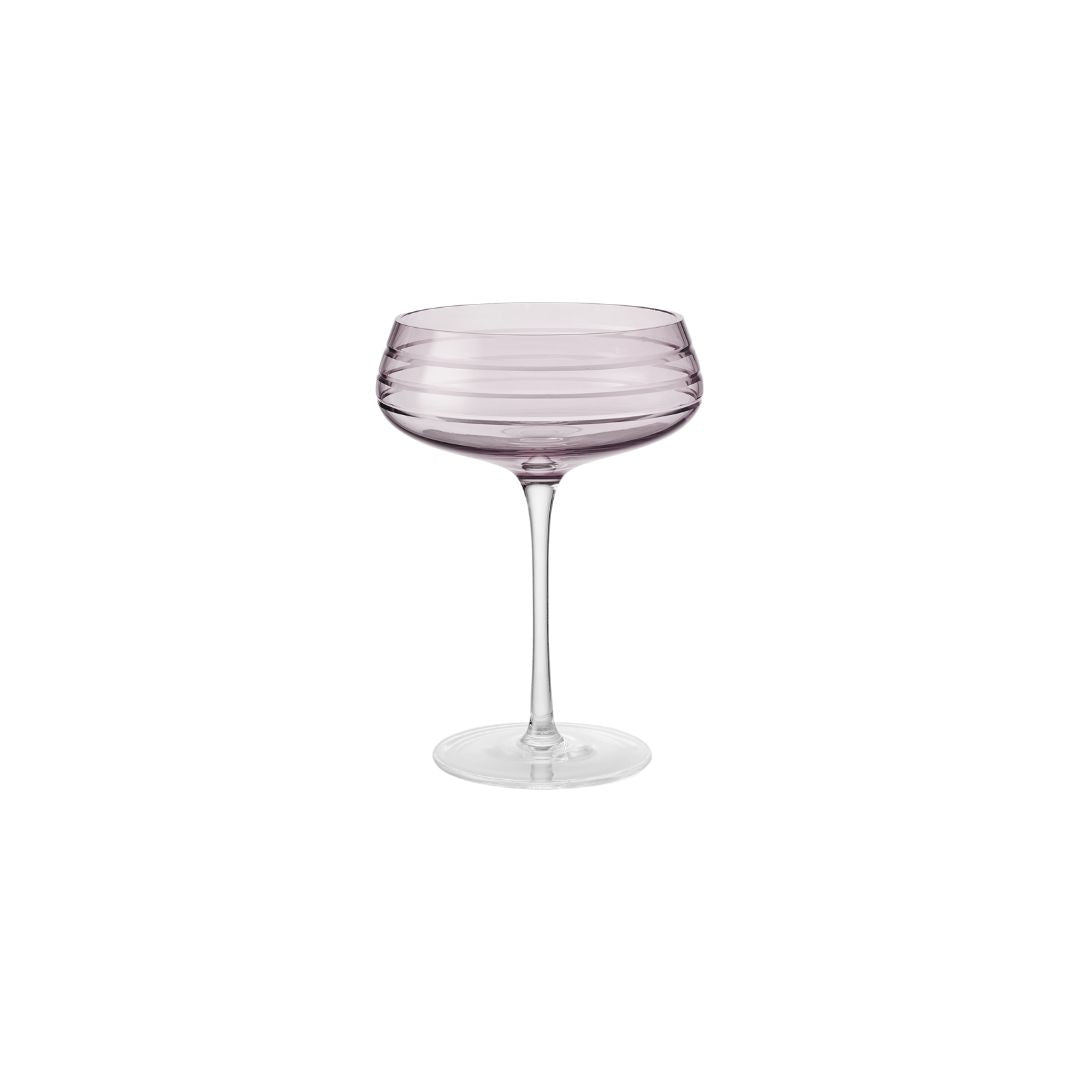 LOUISE ROE Champagnerglas Triple Cut, Rosa