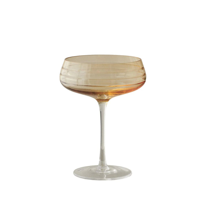LOUISE ROE Champagne Coupe Triple Cut, Amber