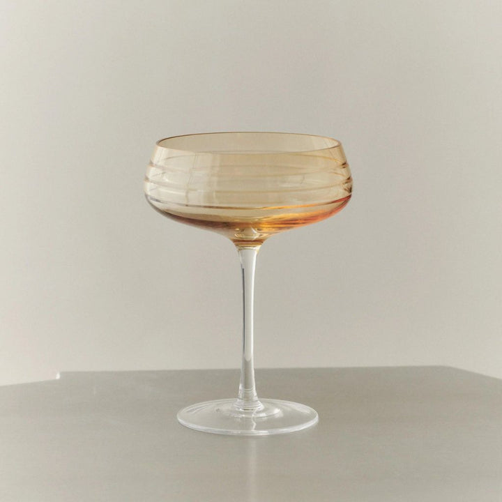 LOUISE ROE Champagne Coupe Triple Cut, Amber