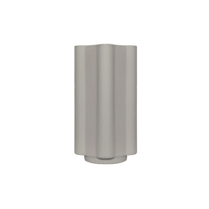 LOUISE ROE Funki Vase Rund, Geschliffenes Grau, H34 cm