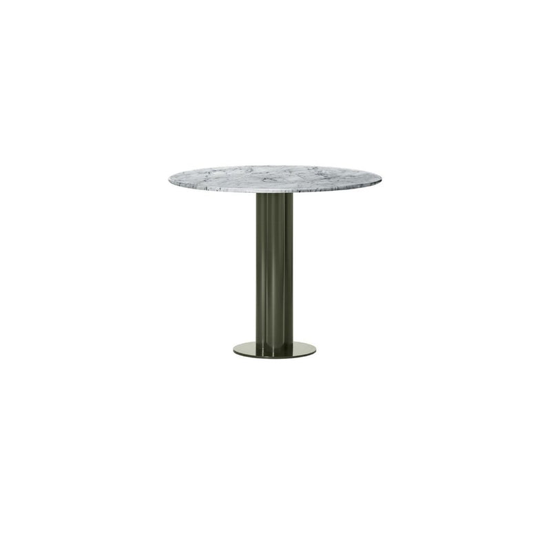 LOUISE ROE Roundabout Café Table Ø60/H74, Grey Ruivina/Green