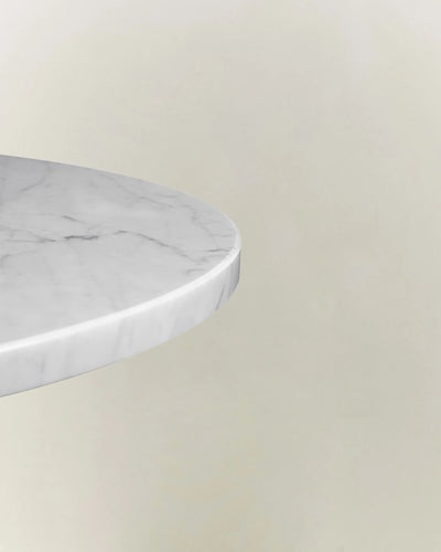 LOUISE ROE Roundabout Sofabord Ø90, Sort Nero Marquina marmor/Sort (lige kant)