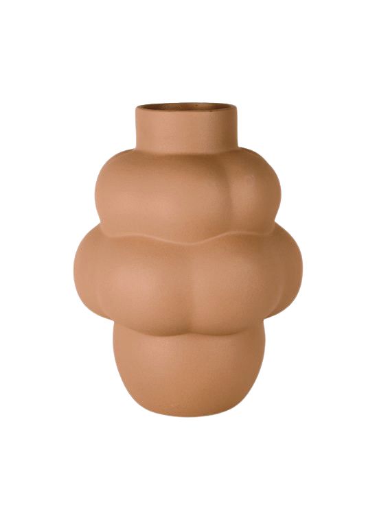 LOUISE ROE Vase, sandgestrahlt Ocker, H42 cm