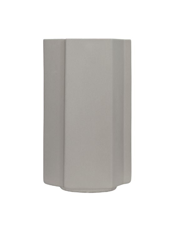 LOUISE ROE Funki Vase Asymmetric, Sanded Grey, H34 cm