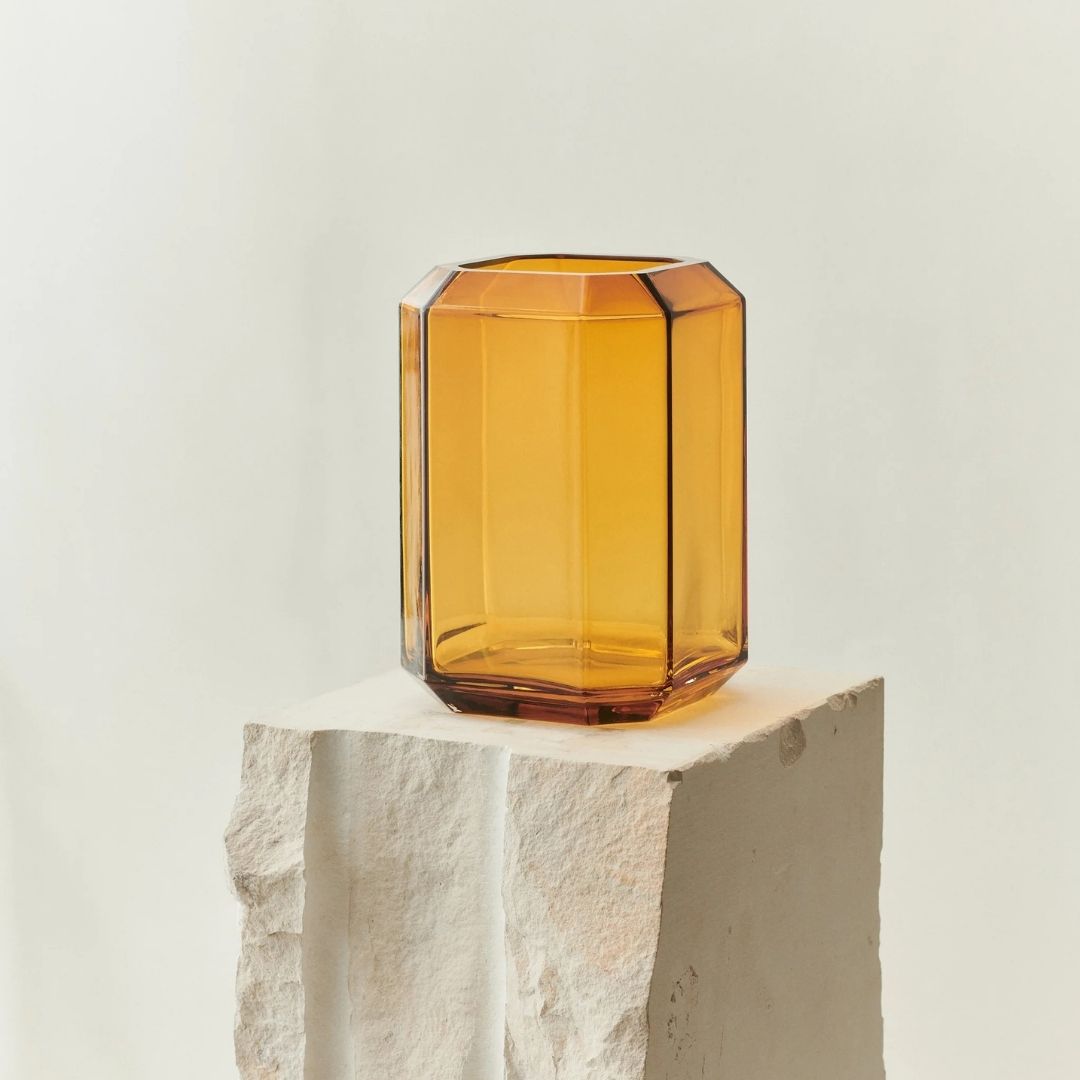 LOUISE ROE Jewel Vase Giant H26, Amber