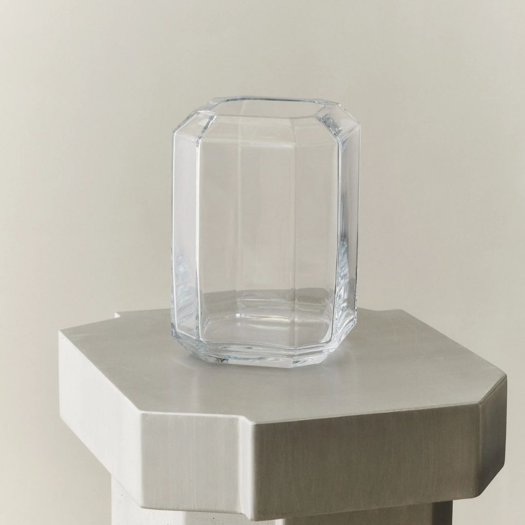 LOUISE ROE Jewel Vase Giant H26, Clear