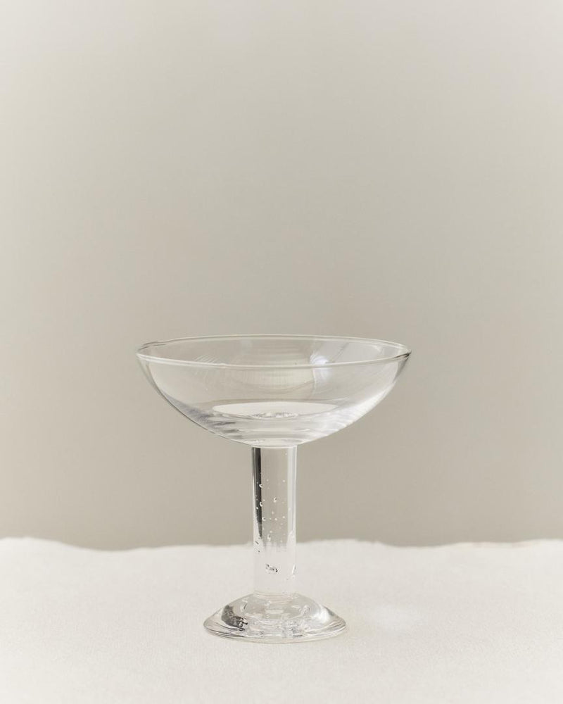 LOUISE ROE Bubble Glass Champagne Coupe Glas - Clear