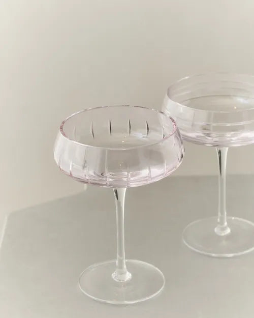 LOUISE ROE Champagnerglas Single Cut, Rose