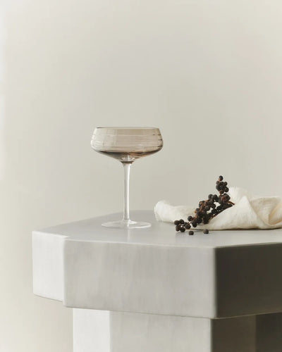 LOUISE ROE Champagne Coupe Triple Cut, Smoke