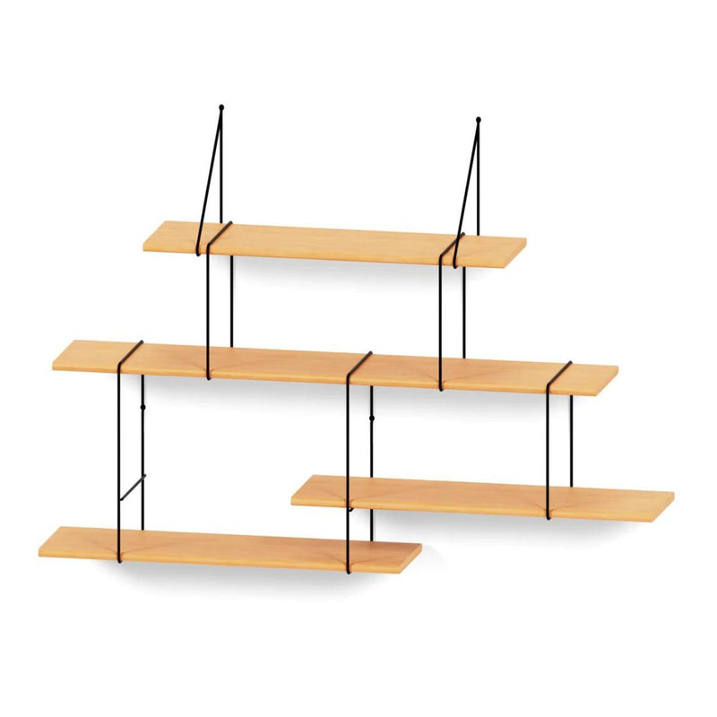 Studio Hausen Link Shelf set 2 Beech / Black