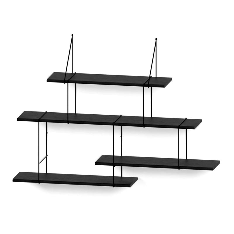 Studio Hausen Link Shelf set 2 Black / Black