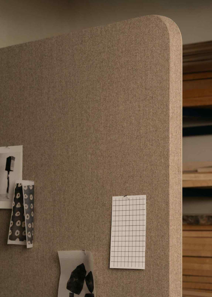 LINTEX Mood Fabric Mobil Skrivetavle 70x196, Beige/Grå