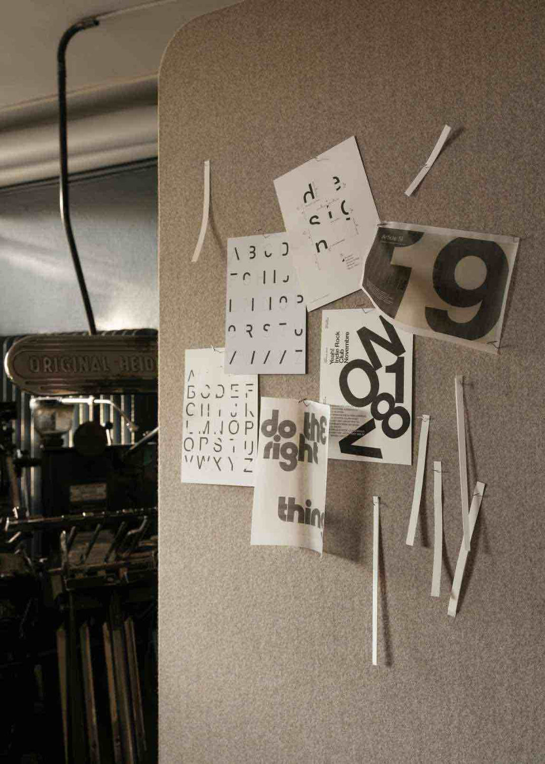 LINTEX Mood Fabric Mobil Skrivetavle 70x196, Beige/Grå