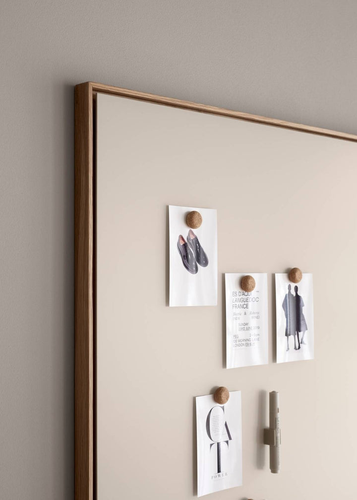 LINTEX Area Skrivetavle Glas 128x103, Lysegrå/Eg