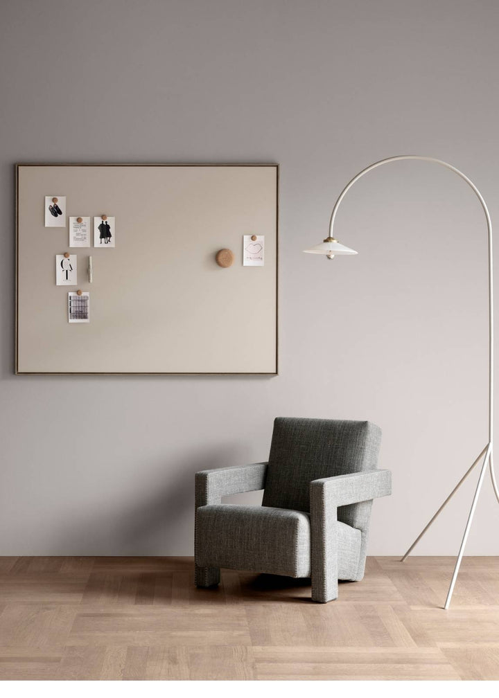 LINTEX Area Skrivetavle Glas 128x103, Lysegrå/Eg