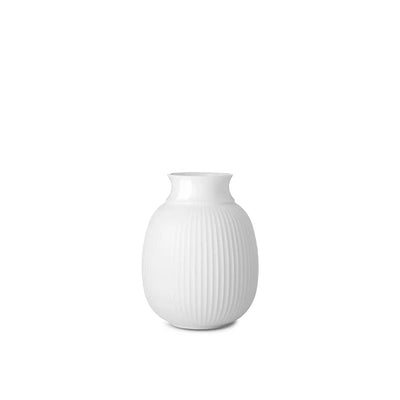 Lyngby Porcelæn Curve Vase H12,5 cm, Hvid