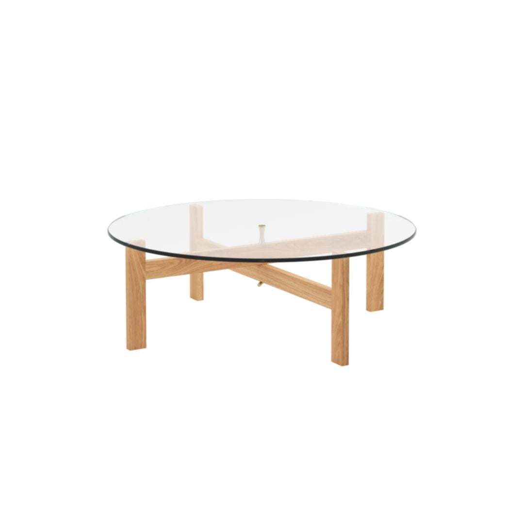 MOEBE Round Coffee Table Couchtisch, 88 cm, Eiche (FSC 100 %)