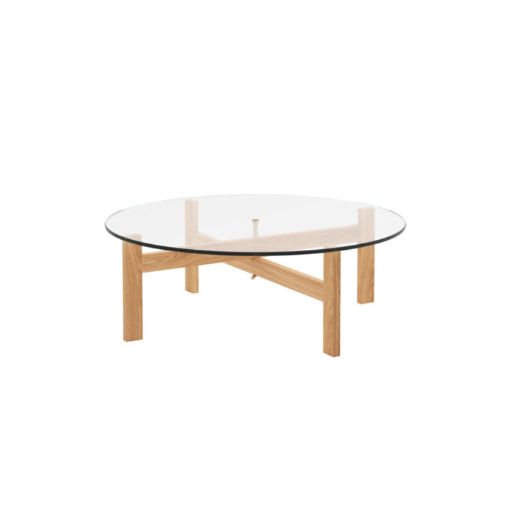 MOEBE Round Coffee Table Couchtisch, 88 cm, Eiche (FSC 100 %)