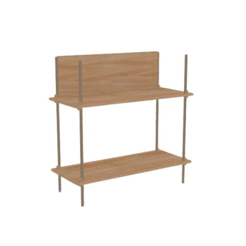 MOEBE Shelving System Reol H85 x B85 cm - Olieret eg / Warm Grey