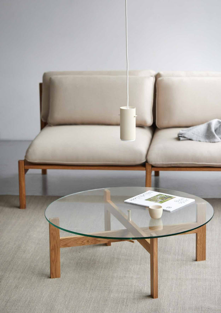 MOEBE Round Coffee Table Couchtisch, 88 cm, Eiche (FSC 100 %)
