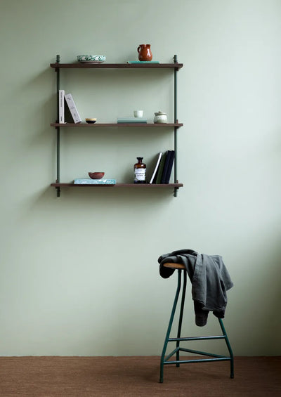 MOEBE Wall Shelving Vægreol 85.1 - Røget eg / Hvid