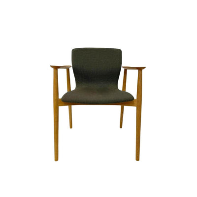 Magnus Olesen Butterfly Classic Chair Spisebordsstil, Eg / Grøn polstring