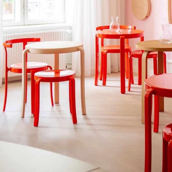 Magnus Olesen 8000 Cafébord Ø60, Retro Red High Gloss