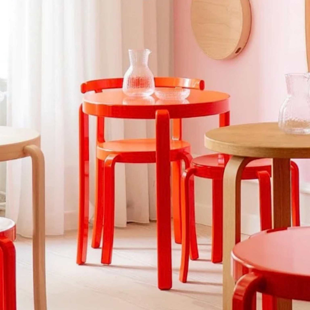Magnus Olesen 8000 Cafébord Ø60, Retro Red High Gloss