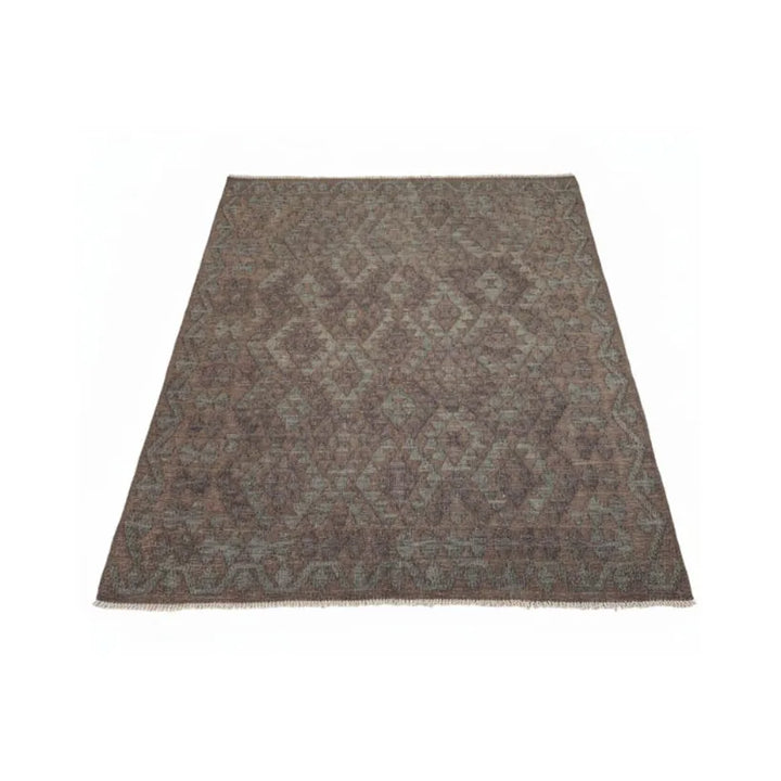 Massimo Natural Kelim Gulvtæppe 199 x 160, Brown/Blue