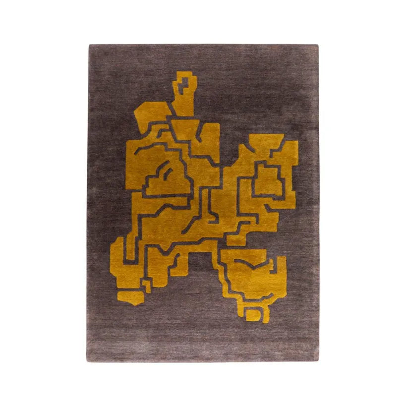 Massimo Structures Gulvtæppe 170x240, Warm Grey/Yellow