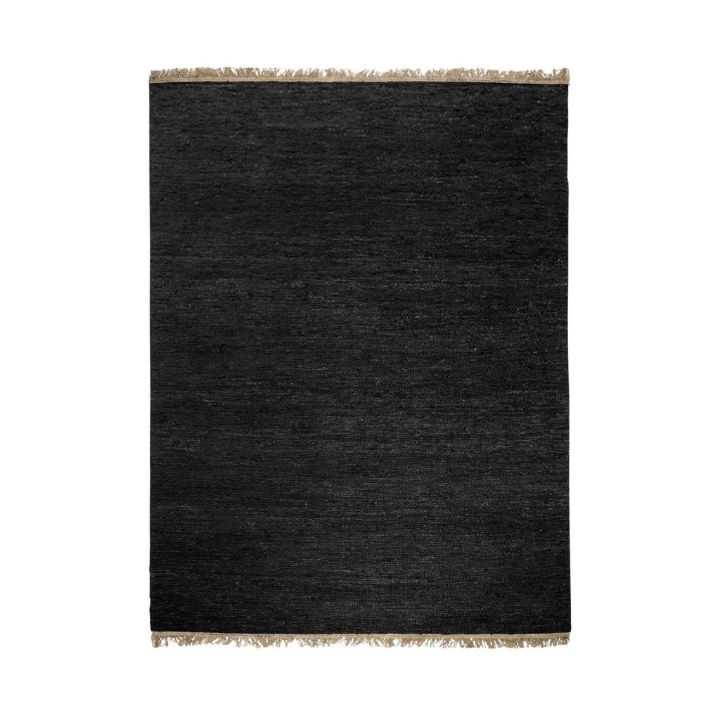 Massimo Sumace Gulvtæppe med Frynser 200x380, Black