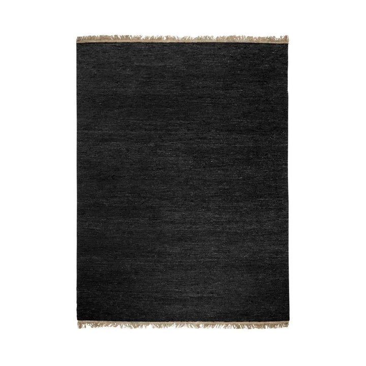Massimo Sumace Gulvtæppe med Frynser 250x350, Black