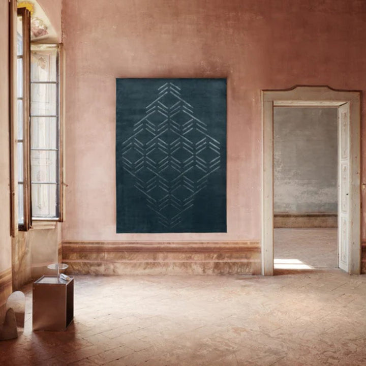 Linie Design Matches Gulvtæppe 140x200, Petrol