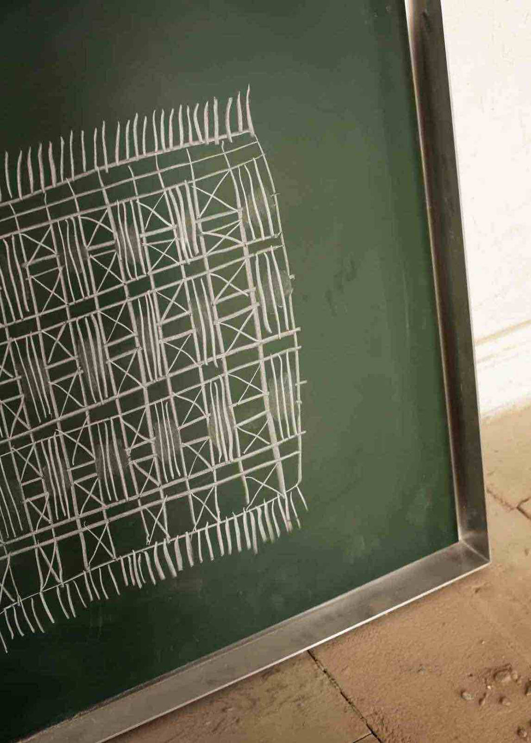 LINTEX Mathematics Kridttavle 90x90, Sort/Aluminium