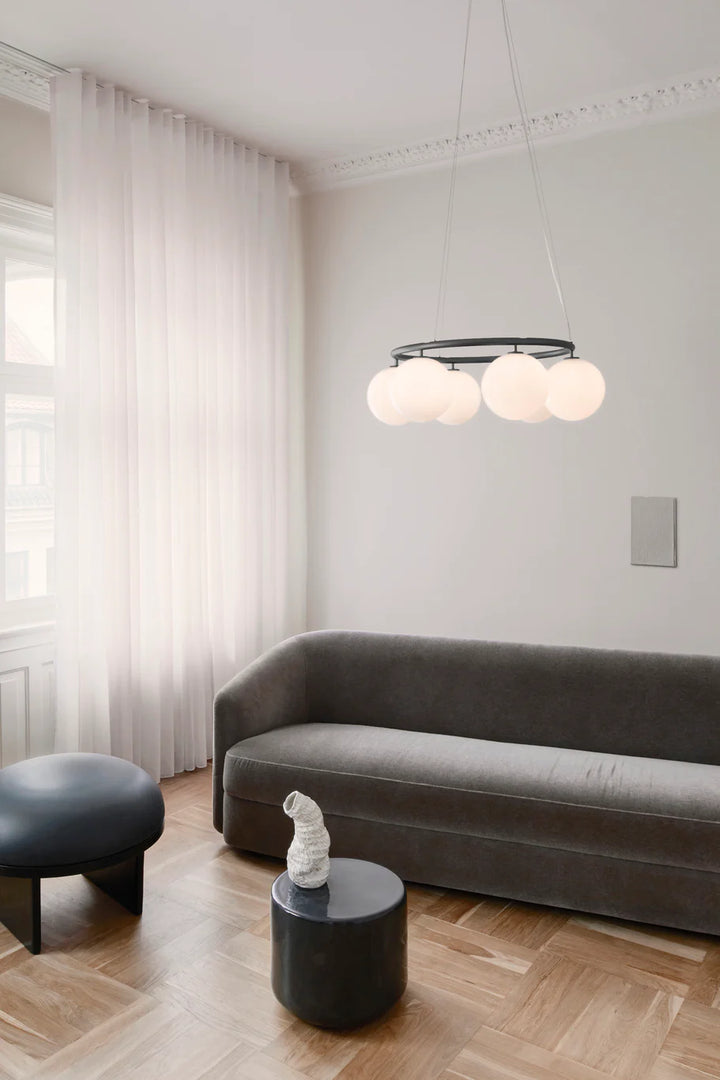 Nuura Miira 6 Circular Lysekrone, Rock grey / Opal