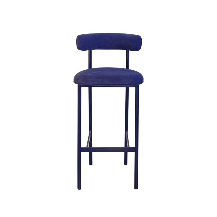 Møbel Copenhagen Font Barstol H75 - Blå Ruskind/Blå