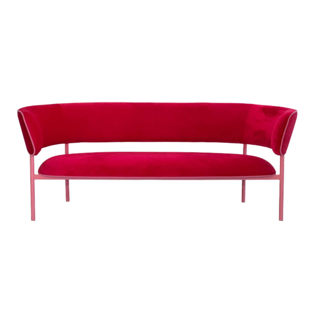 Møbel Copenhagen Font Sofa - Lyserød Fløjl/Lyserød