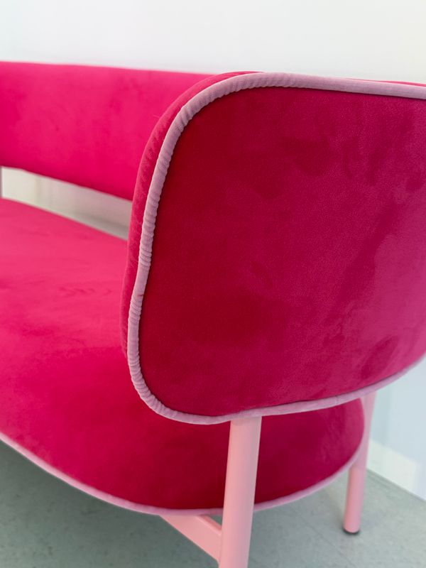 Møbel Copenhagen Font Sofa - Lyserød Fløjl/Lyserød