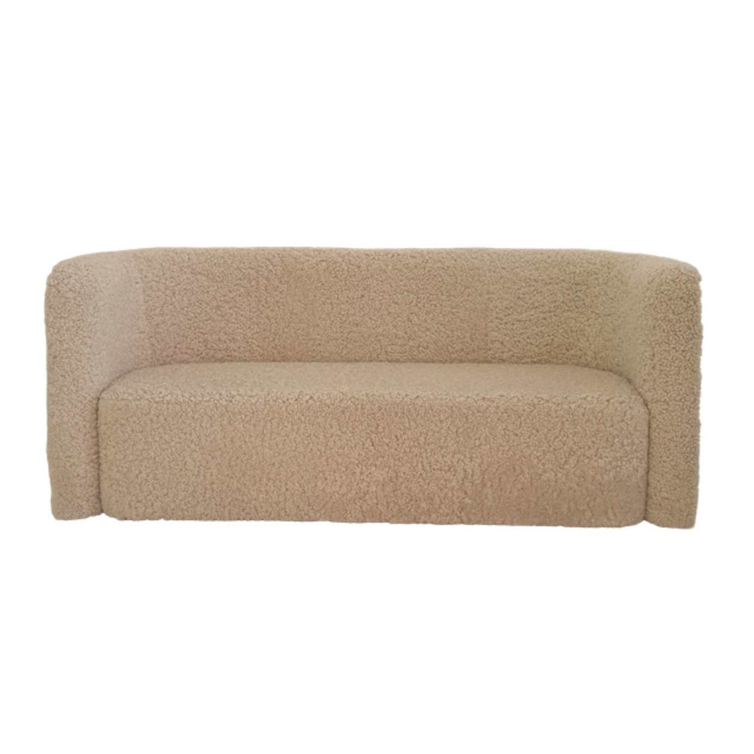 Møbel Copenhagen Taku Sofa - Hvid fåreskind/Hvid læder