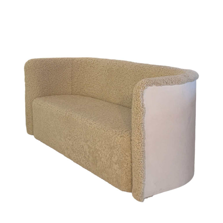Møbel Copenhagen Taku Sofa - Hvid fåreskind/Hvid læder
