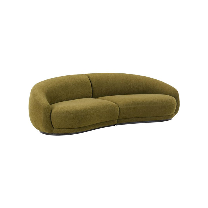 Wendelbo Montholon Curved 3 personers Sofa, Grøn (Baru col. 0950)